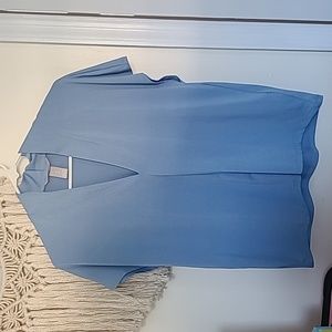H&M, Sky blue, medium v-neck blouse